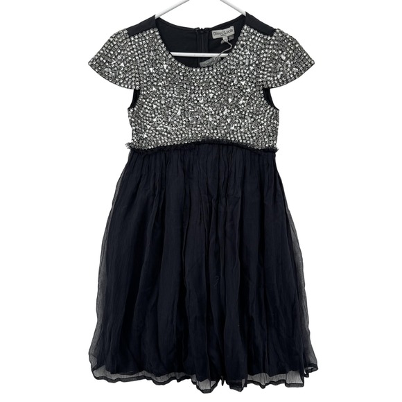 Dino e Lucia Other - Dino e‎ Lucia Dress Girls XS Beaded Chiffon Skirt Party Formal Paris Designer